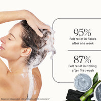 VEDICDERM Plasma Bamboo Charcoal Shampoo 200ml | Clinically Proven For Scalp Psoriasis, Dandruff & Sensitivity | Relieves Itching, Flaking & Dryness | SLS, Paraben & Irritants Free|Daily Hair Cleanser