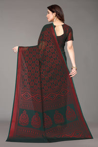 Winza Designer Women's  Chiffon Brasso Printed Saree with Blouse Piece (WDP Brasso Malini W)