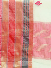 leeza store Women's  Jacquard Dobby Butta Butti Rich Kota Doria Cotton Silk Saree With Blouse Piece Green