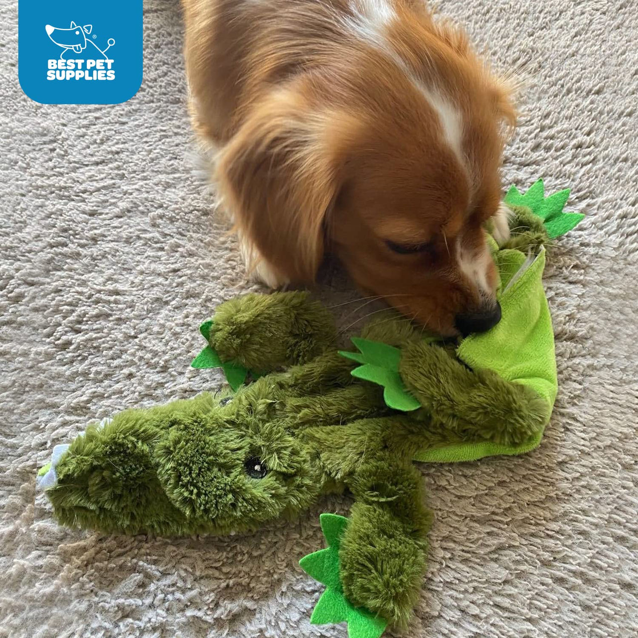 Best Pet Supplies 2-in-1 Stuffless Squeaky Dog Toys with Soft, Durable Fabric for Small, Medium, and Large Pets, No Stuffing for Indoor Play, Holds a Plastic Bottle - Hare, Pig, Medium