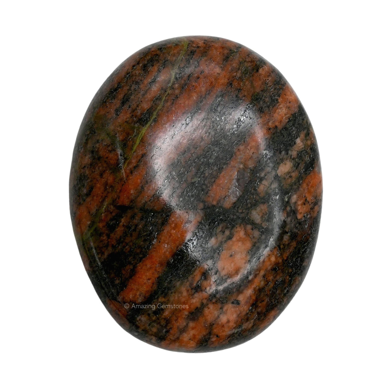 Unakite Palm Stone - Pocket Massage Worry Stone for Natural Body Chakra Balancing, Reiki Healing and Crystal Grid Unakite