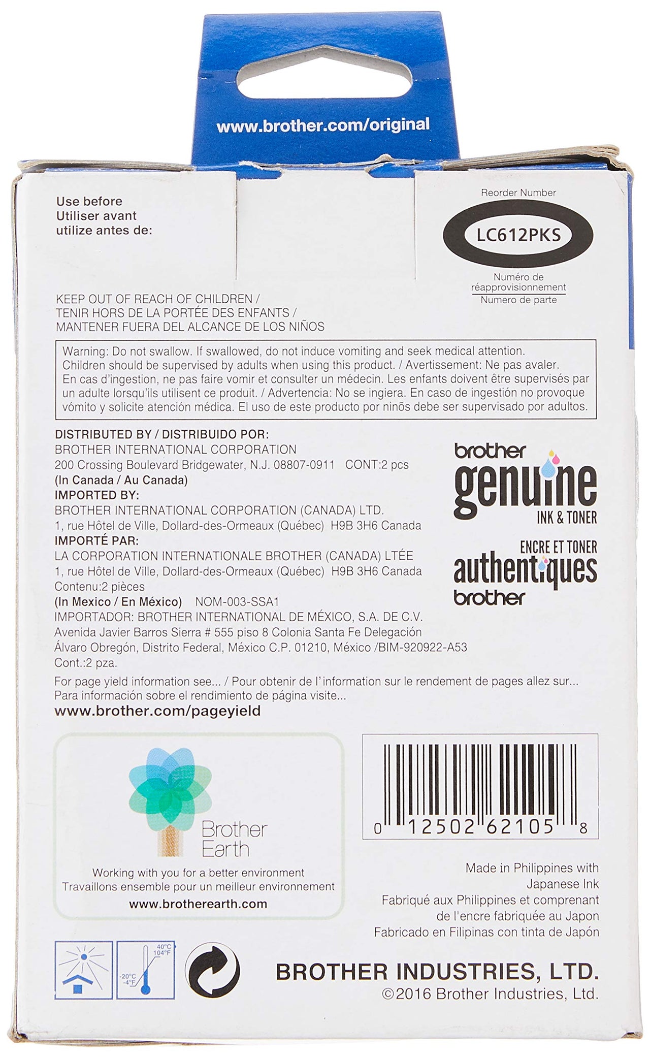 Brother LC612PKS LC61BK 2 Pack Black Ink Cartridges