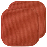 Sweet Home Collection Chair Cushion Memory Foam Pads Honeycomb Pattern Slip Non Skid Rubber Back Rounded Square 16