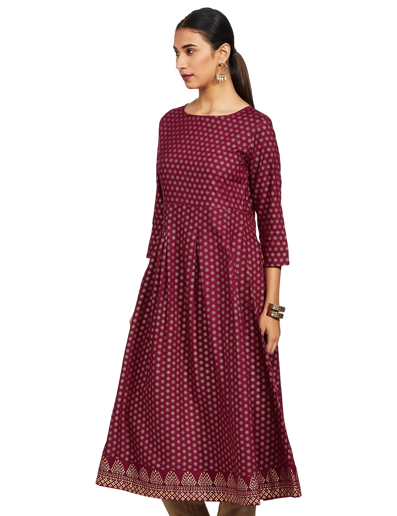 Amazon Brand - Tavasya Women Rayon Festive Kurti