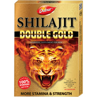 DABUR Shilajit Double Gold-10 Capsules|2X Stamina&Strength|100% Ayurvedic Capsules For More Strength,Power,Energy&Stamina|Helps In Countering Weakness|Premium Vitality Ayurvedic Supplement|For Men