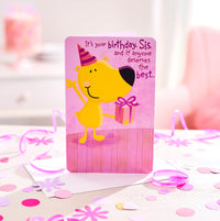 American Greetings Birthday Card for Sister (Bear with Gift) Bear with Gift