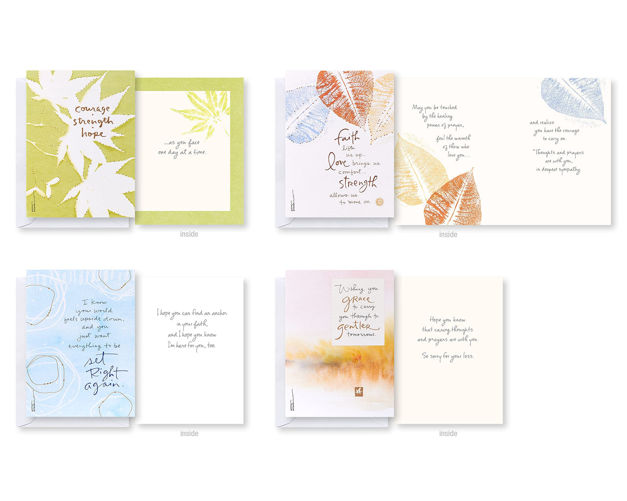 American Greetings Deluxe Boxed Sympathy, Thinking of You, and Blank Cards with Envelopes, Kathy Davis Designs (32-Count)