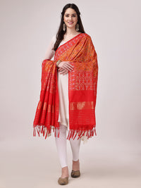 KAPAAHA Women's  Woven Silk Bandhani Patola Dupatta, Width 45 inch, Length 2.5 meter