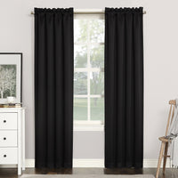 Sun Zero Easton Energy Saving Blackout Rod Pocket Curtain Panel, 40