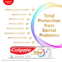 Colgate Total 300gm (2 x 150gm) Advanced Health Anti-Germ Toothpaste, Tooth Paste with 12-Hour Anti-Germ Protection, Whole Mouth Health (Combo Pack Offer)