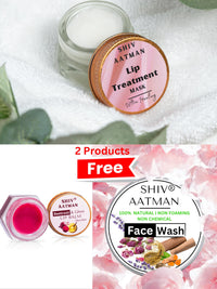 Shiv Aatman Lip Treatment Mask ( Non Chemical) for Baby Pink Lips. Reduces Pigmentation, Darkness, Roughness. Makes Lip Naturally Pink, Soft, Plump. 2 Products Free - Beetroot & Ghee Lip Butter & Face Brightening Face Wash. (12 gram)