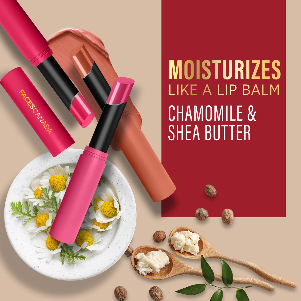 FACESCANADA Long Stay 3-In-1 Matte Lipstick - Sinful Peach 05, 2 Gm