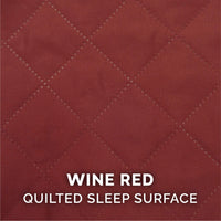 Furhaven Replacement Dog Bed Cover Quilted Sofa-Style, Machine Washable - Wine Red, Medium