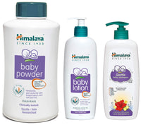 Himalaya Herbals Baby Lotion (400ml), Powder, 700gand Shampoo (400 ml) Combo