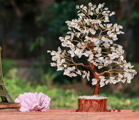 Clear Quartz Crystal Tree of Life - Chakra Tree for Positive Energy, Feng Shui Decor - Gemstone Money Bonsai Tree, Good Luck Healing Crystals - Meditation Stones, Spiritual Unique Gift 10-12