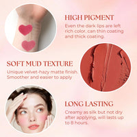 Shryoan Perfect Pout Lip and Cheek Tint Creamy Matte| Matte Lip & Cheek Tint with Easily Blendable and Light Weight, & Cruelty-Free (10g) (Shade 07)
