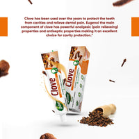 Dabur Herb'l Clove 300g (200g + 100g) - Cavity Protection Toothpaste with No added Fluoride and Parabens