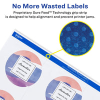 Avery Printable Round Labels with Sure Feed, 3/4