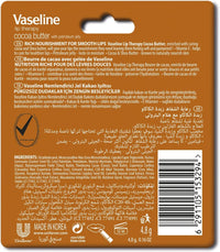 Vaseline Lip Care Cocoa Butter Rich Nourishment, 4.8 Gm, White