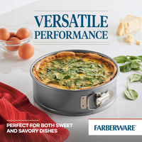 Farberware Bakeware Springform Baking Pan, Round Nonstick Cheesecake Pan - 9 Inch, Gray Dark Gray