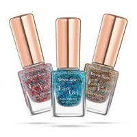 Seven Seas Easy Gel Nail Polish | Quick Dry Gel Nail Polish, Pack of 3 (Combo-13, 30ml)