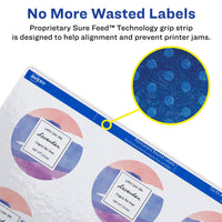 Avery Printable Round Labels with Sure Feed, 2