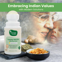 Mother Sparsh Tummy Roll On For Baby, Colic Relief, Constipation and Indigestion With Hing & Saunf | 100% Ayurvedic - 40ml