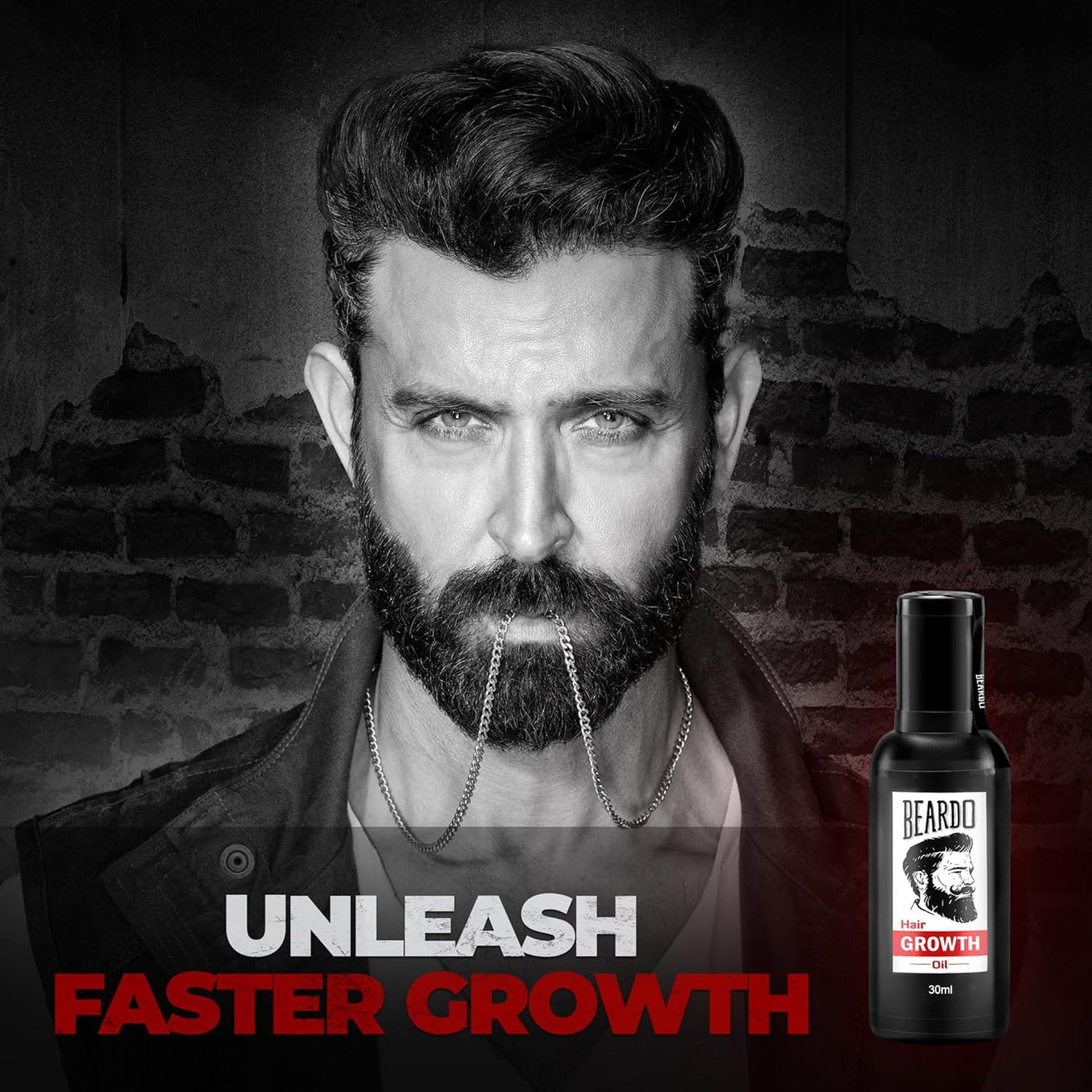 Beardo Beard & Hair Growth Oil, 30ml | Natural Hair Oil for Thicker & Longer Beard | Beard Oil for Uneven, Patchy & Fast Beard Growth | Growth Oil for Stronger & Fuller Beard Hair