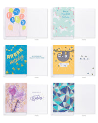 American Greetings Deluxe Birthday Card Assortment, Bright & Cheerful (40-Count)
