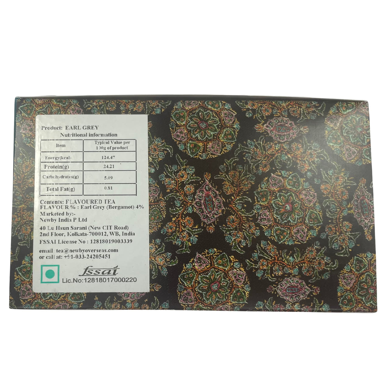 Newby Earl Grey Tea Bags | Premium Black Tea Blended With Natural Bergamot Flavor & Citrus Twist | Light and Refreshing | 50 pieces | 100 Grams