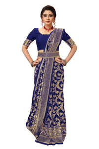 Nivah Fashion Women's  Banarasi Art Silk Saree with Blouse Piece