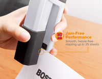 Bostitch Office Epic All Metal 3 in 1 Stapler, 25 Sheet Capacity, with Integrated Remover & Staple Storage, Silver (B777R-SLV)