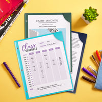 Avery Corner Lock Document Sleeves for 3 Ring Binders, 1 Sage Green Plastic Sleeve (47836) 1 Cover