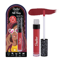 Dazller All Day Lip Colour Quick Dry | Long-Stay | Lightweight | Matte Lipstick for Women | Enriched with Kokum Butter 6g (QDLC011 - Lipstick Red, Quick Dry)