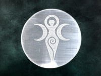 Selenite Crystal Charging Plate For Crystals And Healing Stones, 4.5