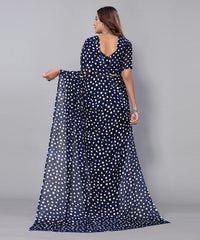 Yashika Women's  Georgette Printed Saree With Blouse Piece