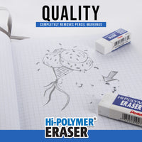 Pentel Hi-Polymer Eraser, Jumbo Size 12 pack(ZEH-20)