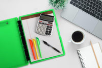 Dexas 3517-807 Slimcase 2 Storage Clipboard with Side Opening, Neon Green. Organize in Style for Home, School, Work, or Trades! Ideal for Teachers, Nurses, Students, Homeschooling, and Beyond.