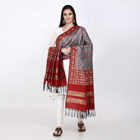 KAPAAHA Women's  Woven Design Silk Blend Dupatta Free Size