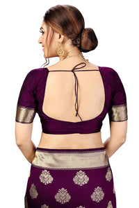 PANASH TRENDS Women's  Kanchipuram Banarasi Art Silk Saree with Blouse Piece