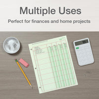 Adams Columnar Analysis Pad, 4 Column Ledger, 8.5