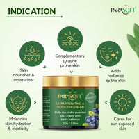 Parasoft Ultra Hydrating & Protecting Cream for Face & Body with Hibiscus extract, Shea Butter & Vitamin E for Long Lasting Hydration, Soothes Dry & Normal Skin - 100 gm