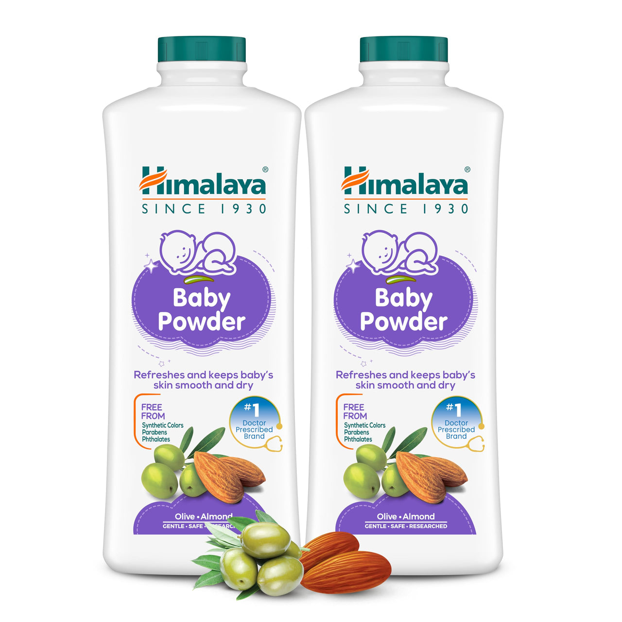 Himalaya Baby Powder 400g (Pack of 2) | Refreshes and keeps baby's  skin smooth and dry