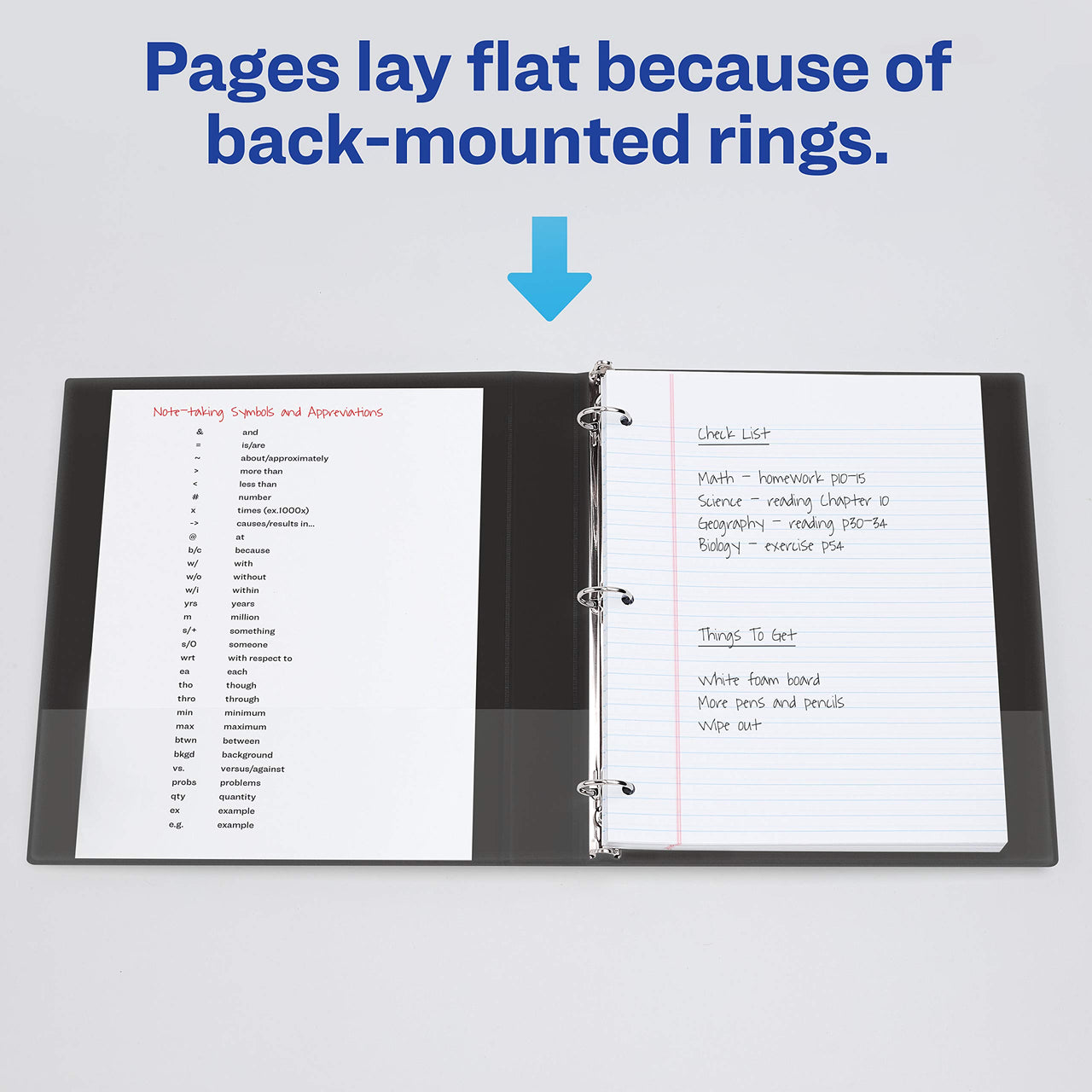 Avery Economy View 3 Ring Binder, 2" Round Rings, 1 Black Binder (05781) 2 Inch