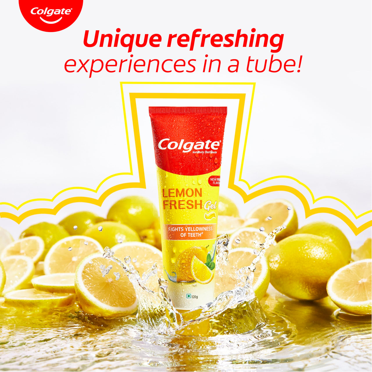 Colgate Lemon Fresh Gel Toothpaste, Fights Yellowness of Teeth, Freshens Breath, Anticavity Fluoride Toothpaste, Enamel-Safe (240gm)