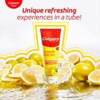 Colgate Lemon Fresh Gel Toothpaste, Fights Yellowness of Teeth, Freshens Breath, Anticavity Fluoride Toothpaste, Enamel-Safe (240gm)