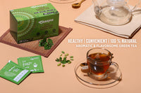 Chaayos Green Tea Bags - Tulsi Cardamom (25 Pyramid Tea Bags) | Tulsi and Cardamom Flavoured Green Tea | Green Tea | Herbal Tea | Tulsi Green Tea | Detox Green Tea