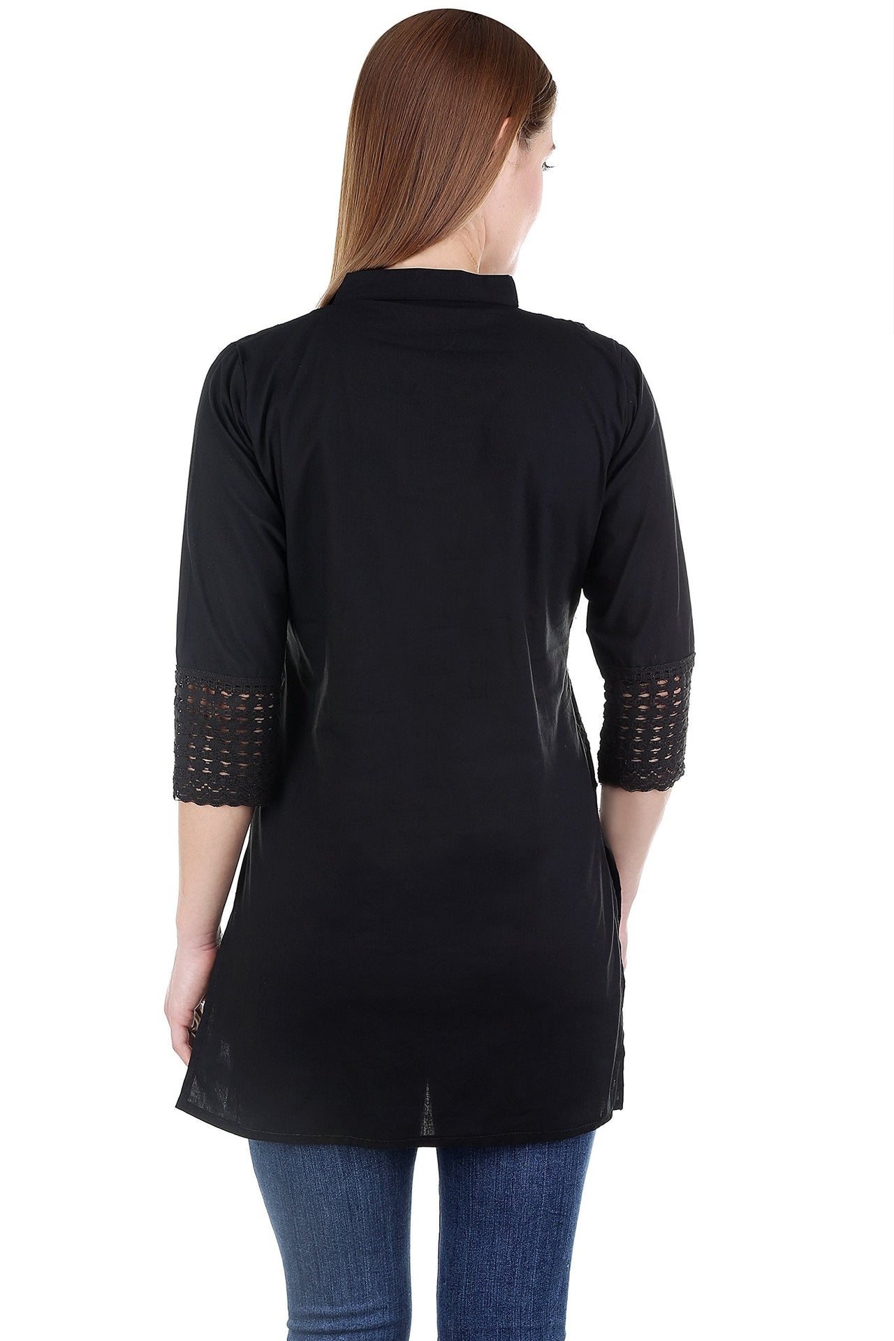 ZUNN Women's  Chikankari Cotton Straight Kurta