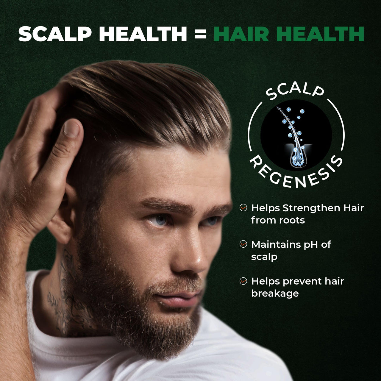 BEARDO Thin Hair Thickening Sulphate Free Shampoo for Men 200 ml | With Biotin, Keratin, Saw Palmetto | Sulphate and Paraben Free Shampoo | For Strong & Thick Hair