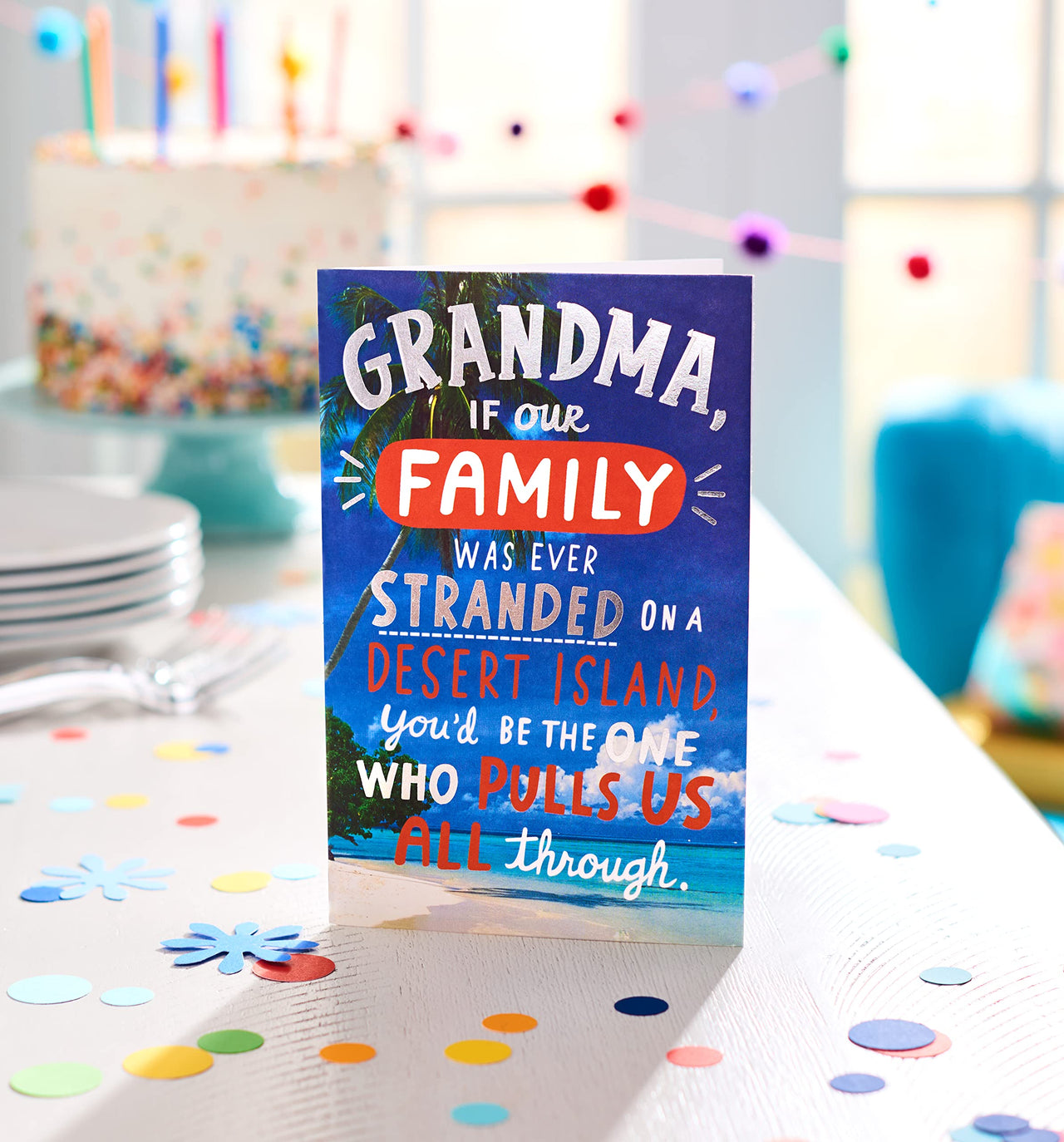 American Greetings Funny Birthday Card for Grandma (Desert Island) Desert Island